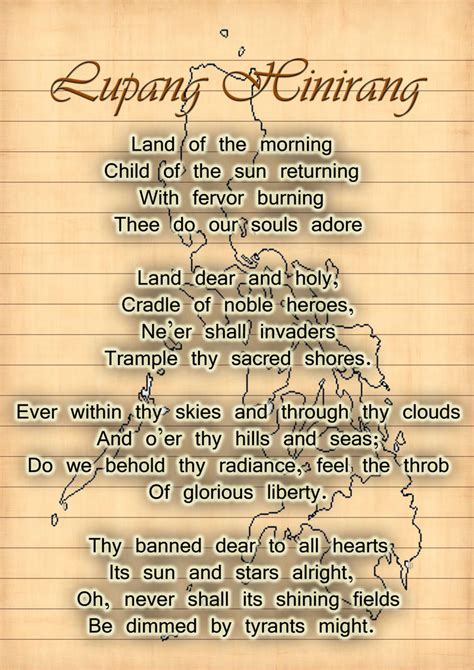 lupang hinirang english version lyrics